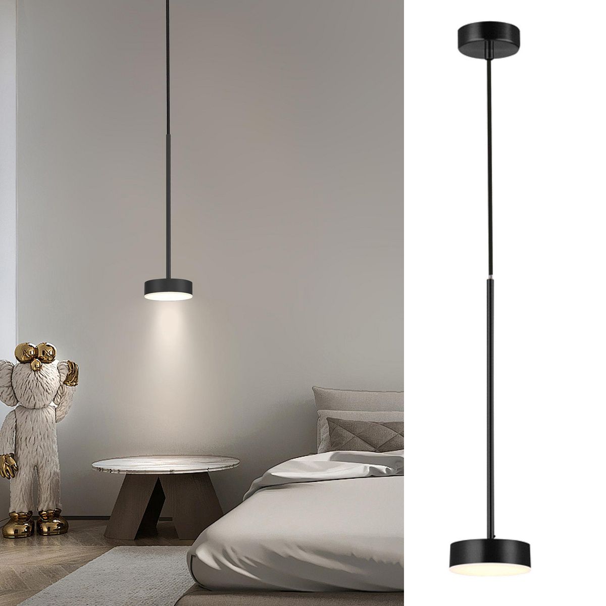 JUST HOME COLLECTION - Lámpara Colgante Metal Negro