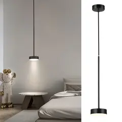 JUST HOME COLLECTION - Lámpara Colgar Led Singa Luz Cálida Negro