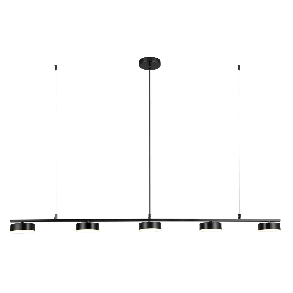 JUST HOME COLLECTION - Lámpara Colgante Led Singa 5 Luces Metal Negro
