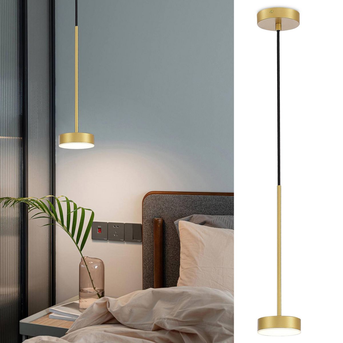 JUST HOME COLLECTION - Lámpara Colgante Metal Amarillo