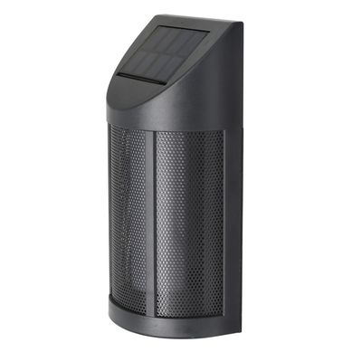 Aplique Solar Led Exterior Flama Negro
