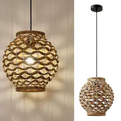 JUST HOME COLLECTION - Lámpara Colgar Carola 1 Luz E27 Natural