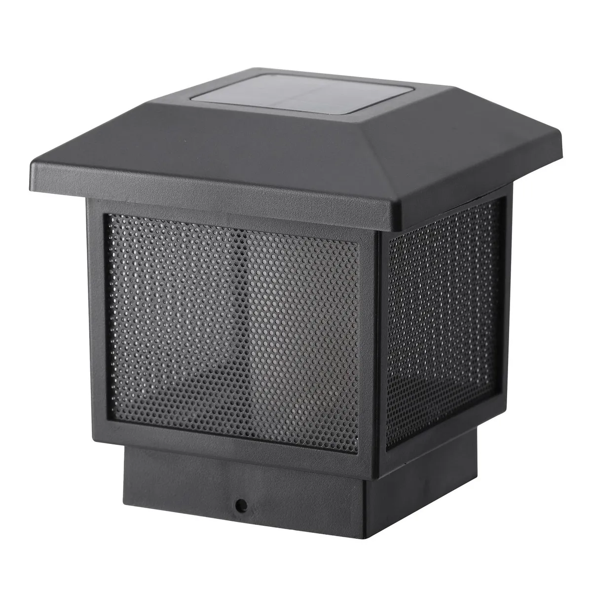 JUST HOME COLLECTION - Farol Solar Poste Led Flama Negro