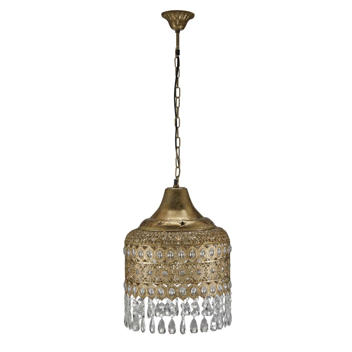 JUST HOME COLLECTION - Lámpara Colgante Metal Amarillo 33 cm