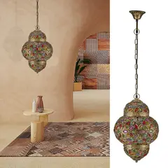 JUST HOME COLLECTION - Lámpara Colgar Doradoothy 1 Luz E27 Multi