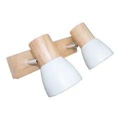 JUST HOME COLLECTION - Barra Suizo 2 Luces E27 Natural/Blanco