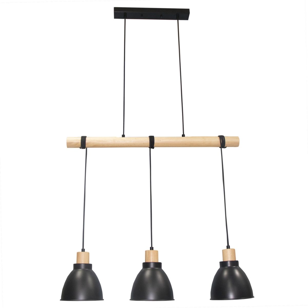 JUST HOME COLLECTION - Lámpara Colgante Madera Negro