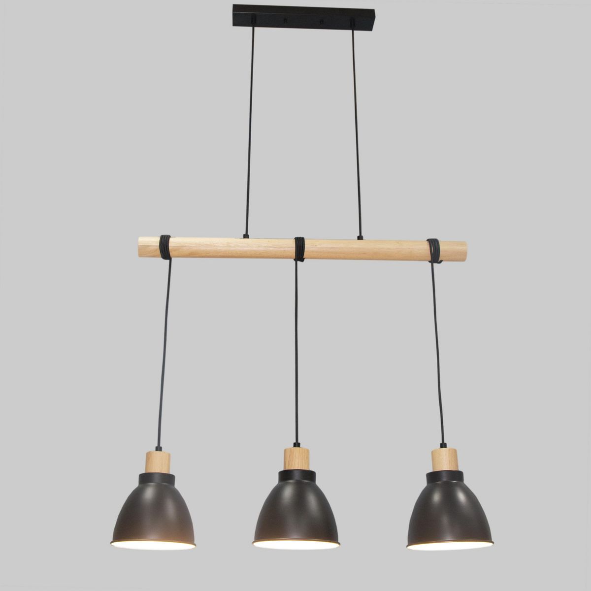 JUST HOME COLLECTION - Lámpara Colgante Madera Negro