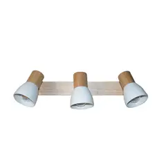 JUST HOME COLLECTION - Barra Suizo 3 Luces E27 Natural/Blanco