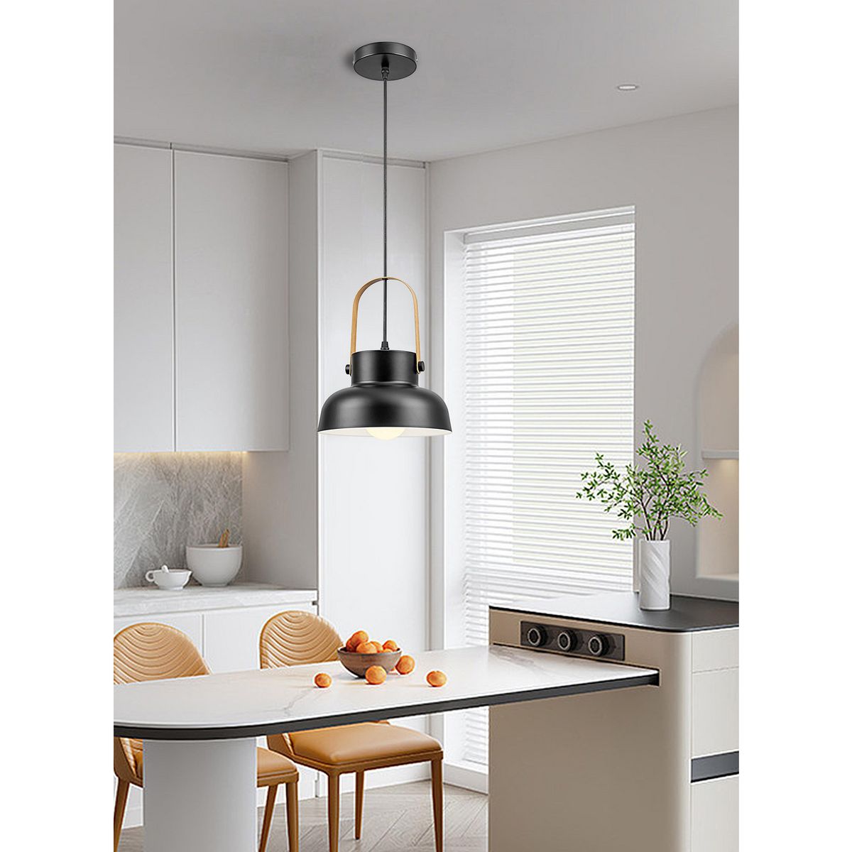 JUST HOME COLLECTION - Lámpara Colgante Norse Acero Blanco