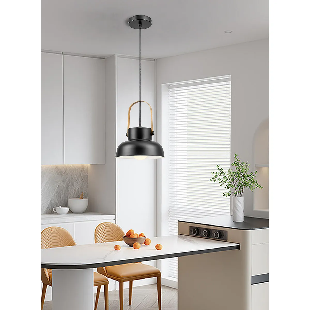 JUST HOME COLLECTION - Lámpara Colgante Norse Acero Blanco