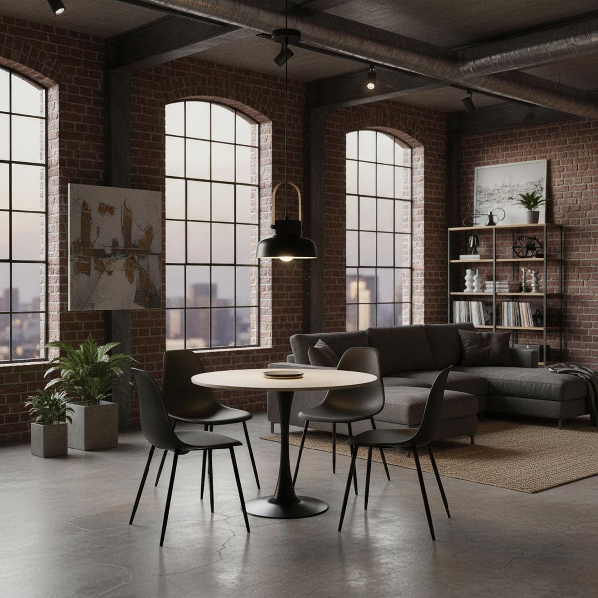 JUST HOME COLLECTION - Lámpara Colgante Norse Acero Blanco