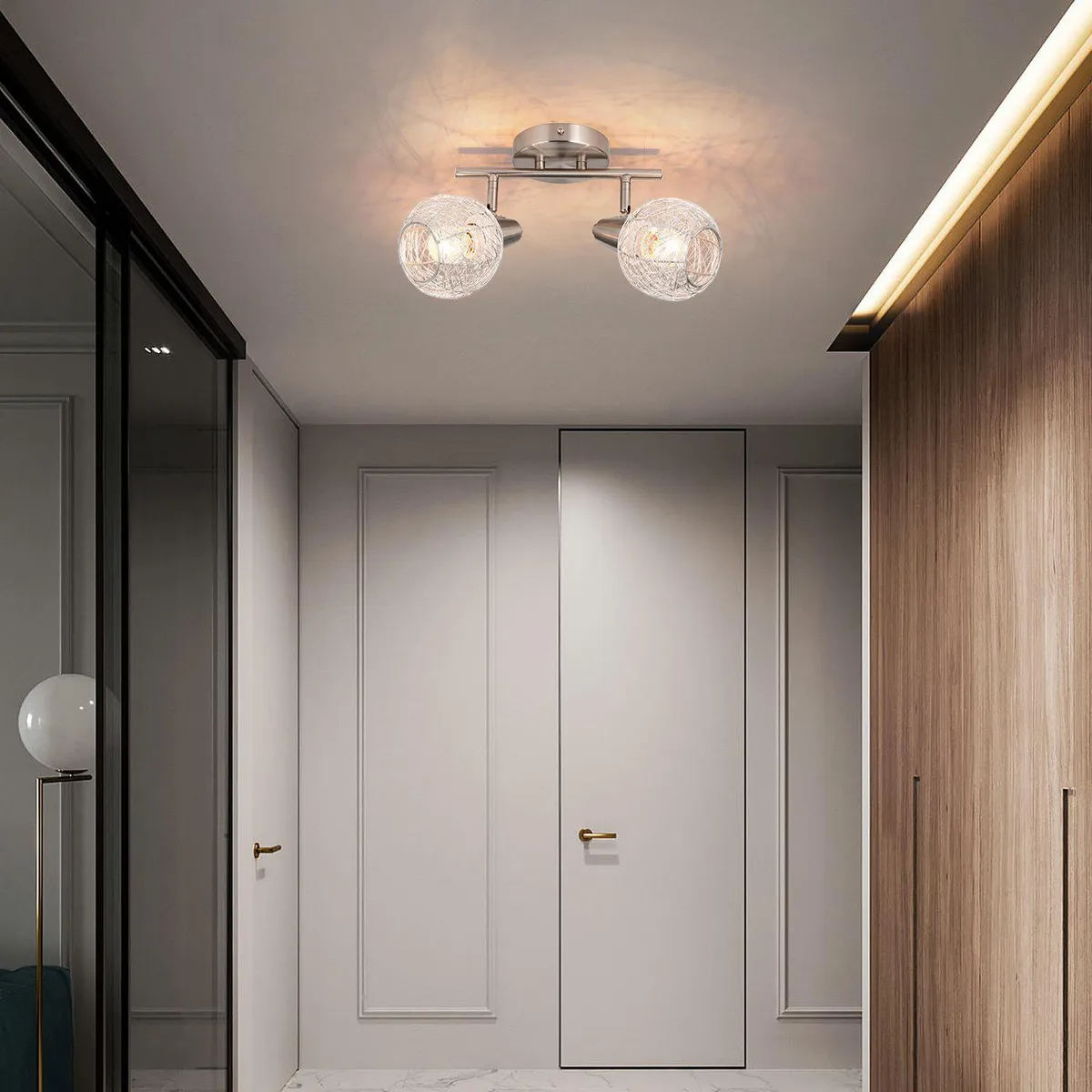 JUST HOME COLLECTION - Barra Danubio 2 Luces Acero Gris