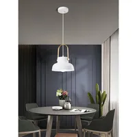 Lámpara Colgante Acero Blanco