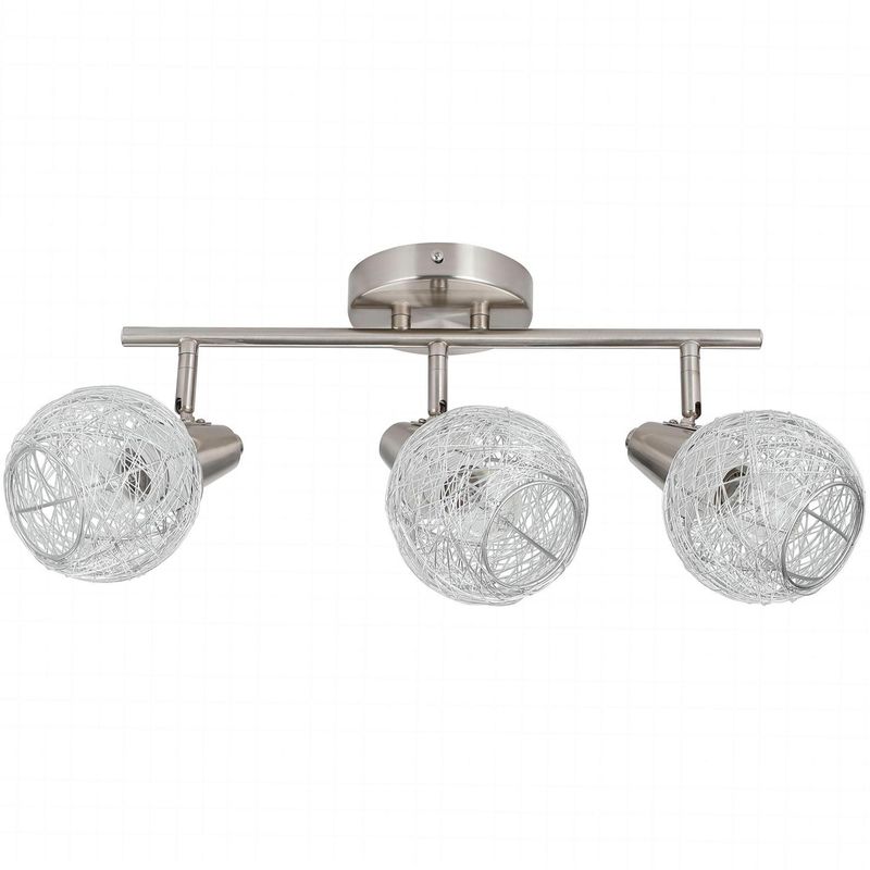 JUST HOME COLLECTION - Barra Danubio 3 Luces Acero Gris/Plata 43 cm