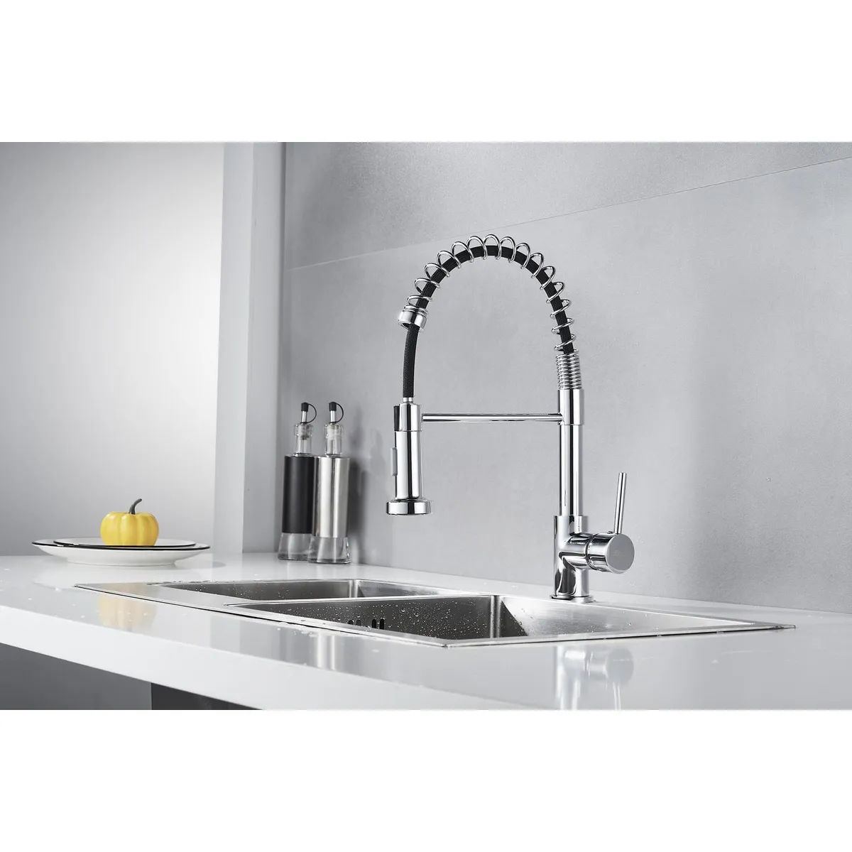 SENSI DACQUA - Llave Monomando de Cocina Flexible Apolo Cromado