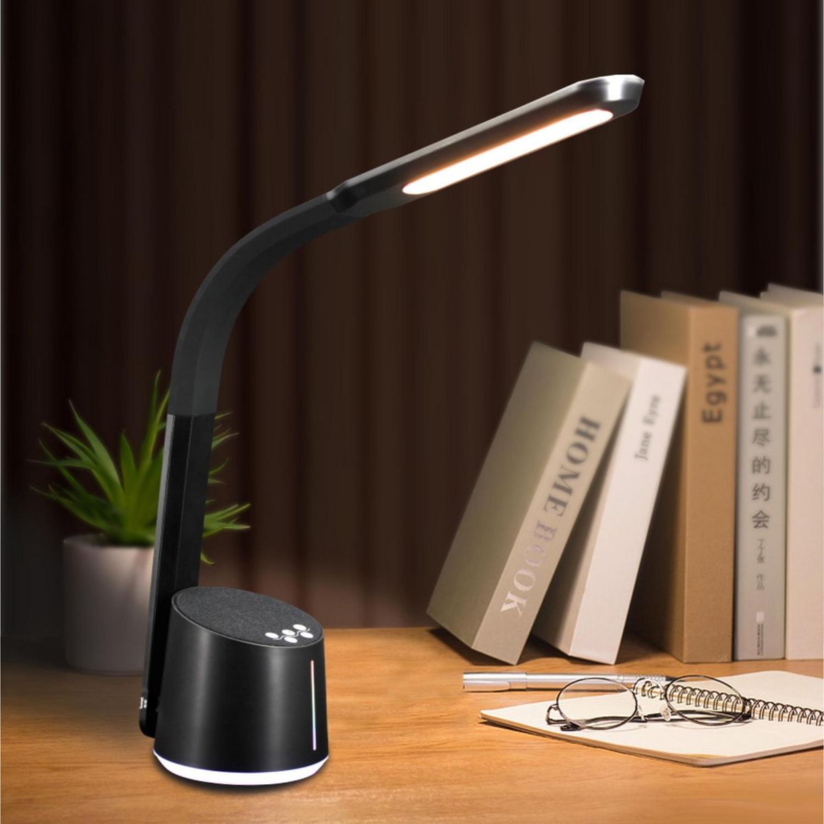 JUST HOME COLLECTION - Lámpara Escritorio Led Blu Parlante 5W Negro