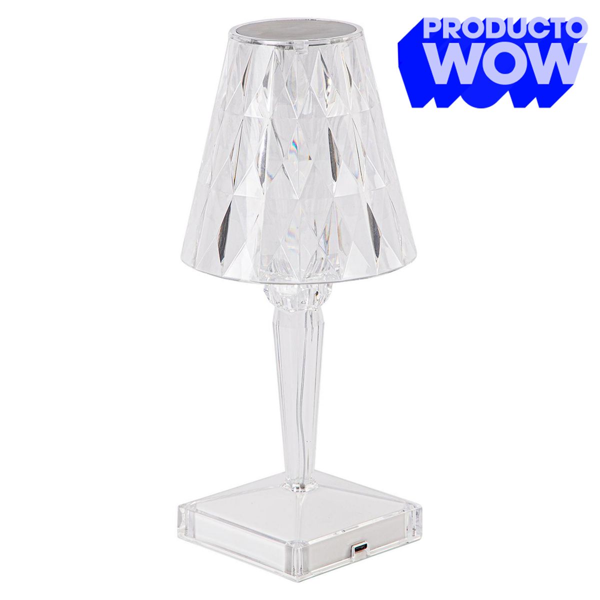 JUST HOME COLLECTION - Lámpara Mesa Nancy Incoloro/Transparente 11x11 cm