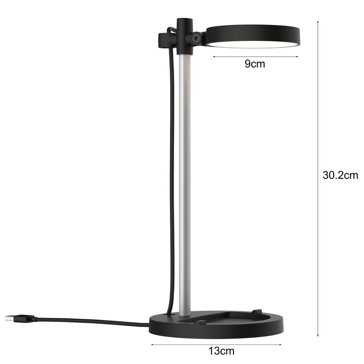 JUST HOME COLLECTION - Lámpara de Escritorio Tarud Negro 13x33 cm