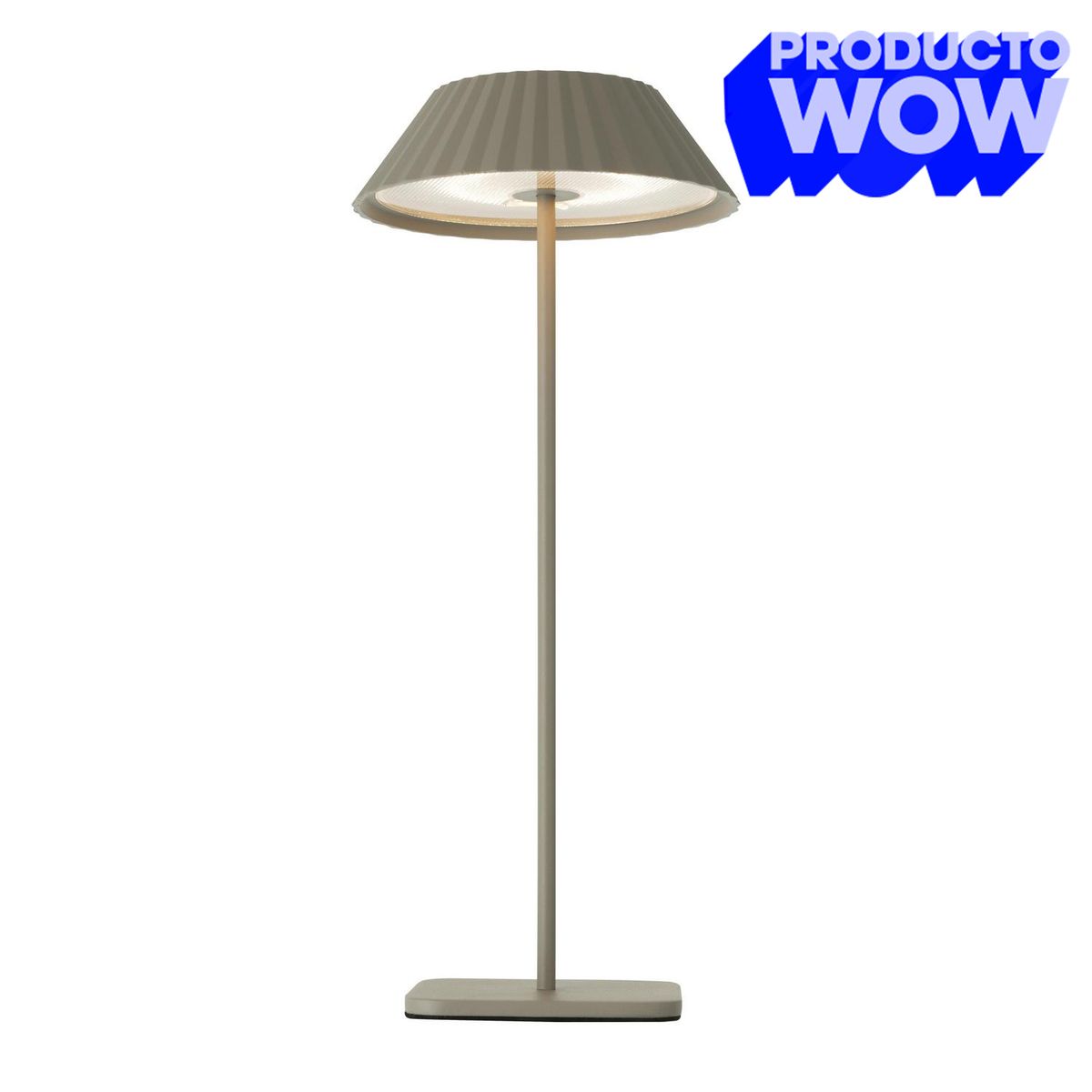 JUST HOME COLLECTION - Lámpara mesa led usb hat gris