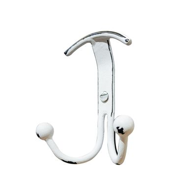 Colgador doble acero blanco