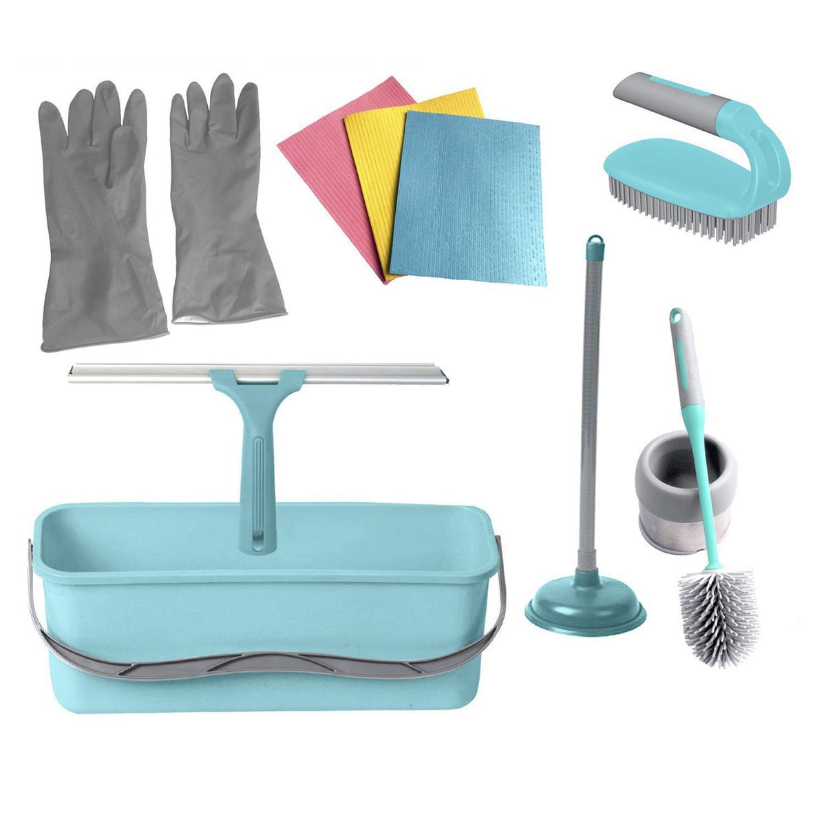 KLEINE WOLKE - Set de Aseo Kleine Wolke 9 Piezas Con Balde y Utensilios Limpieza