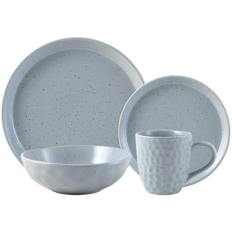JUST HOME COLLECTION - Juego de Loza 24 Piezas Cerámica Kaya Gris