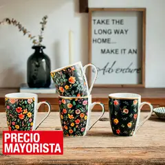 JUST HOME COLLECTION - Tazón/mug 340 ml flores surtidos