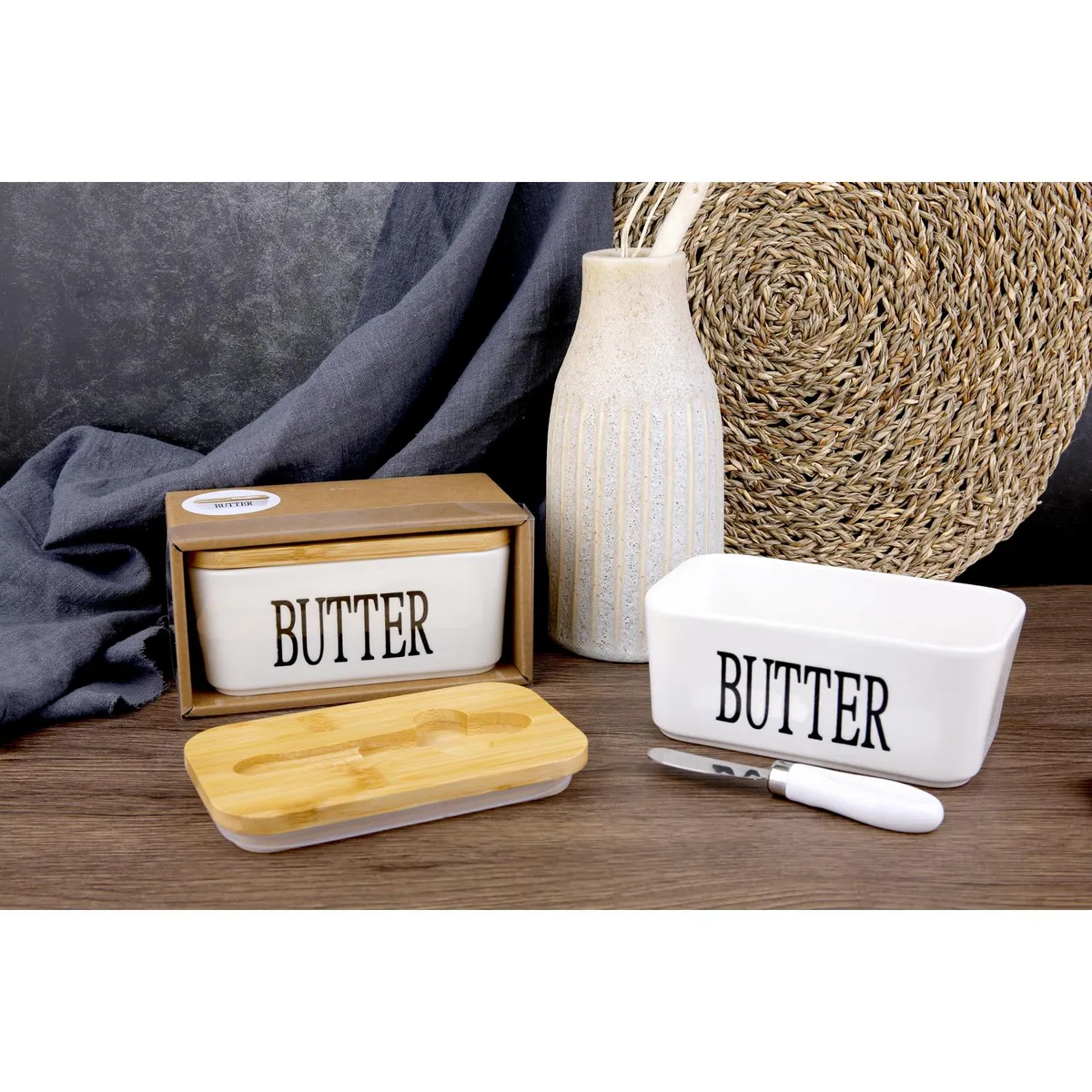 JUST HOME COLLECTION - Mantequillero Cerámica 500 ml