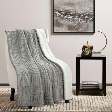 Manta jack sherpa 125x150 cm gris