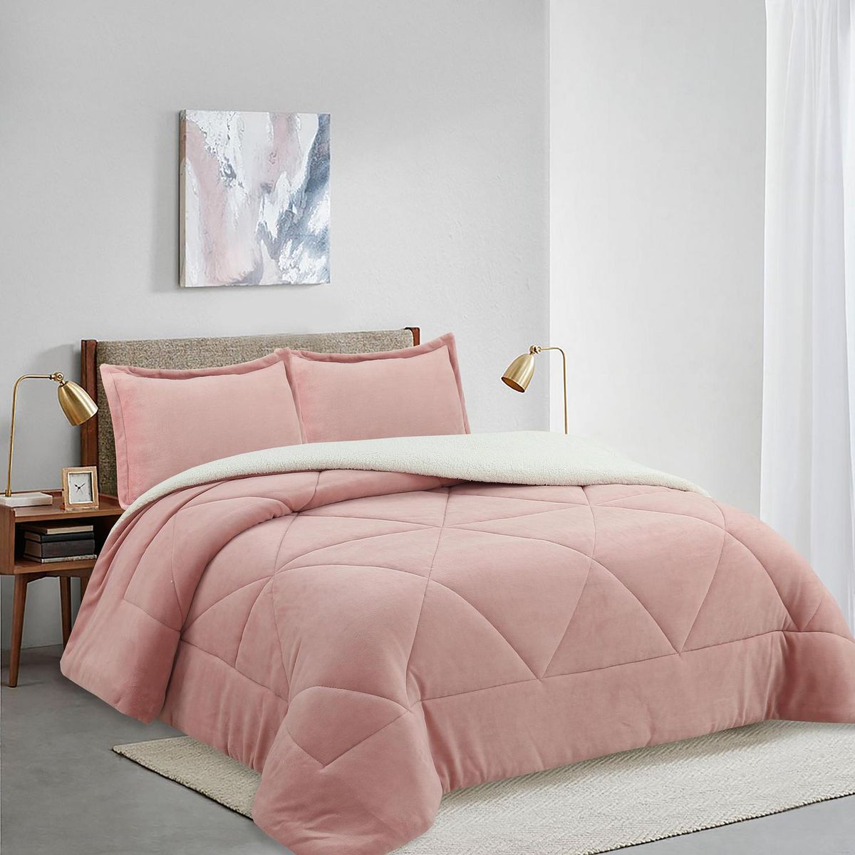 JUST HOME COLLECTION - Plumón Boho Solid Rosa