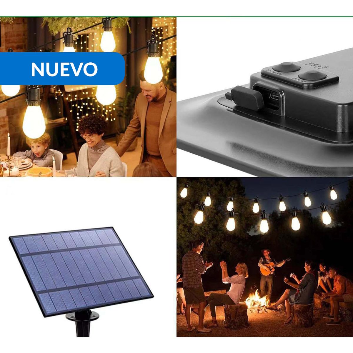 JUST HOME COLLECTION - Guirnalda solar 10 luces