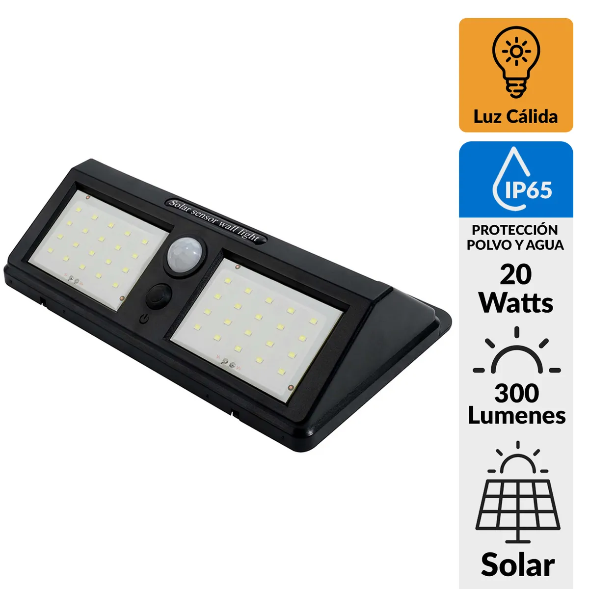 DAIRU - Apliqué Exterior con Sensor 20 W IP 65 300 lm Luz Cálida