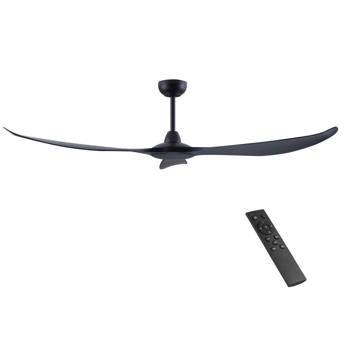 JUST HOME COLLECTION - Ventilador de techo mura 3 aspas negro