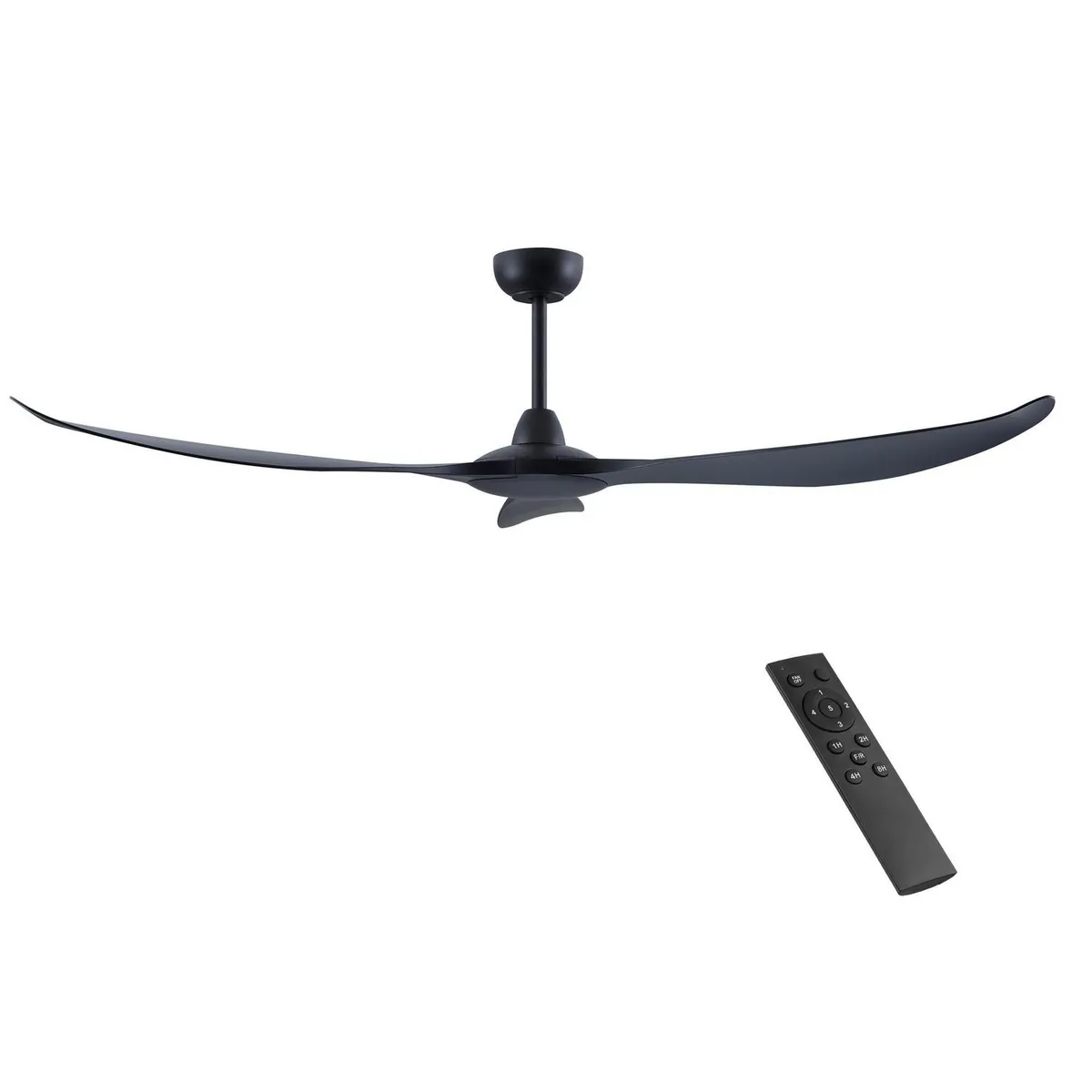 JUST HOME COLLECTION - Ventilador de techo mura 3 aspas negro