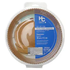 JUST HOME COLLECTION - Set 100 Papel para Freidora 26x4.6 cm