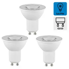 DAIRU - Pack 3 Ampolletas Led 4 W GU10 370 lm Luz Fría