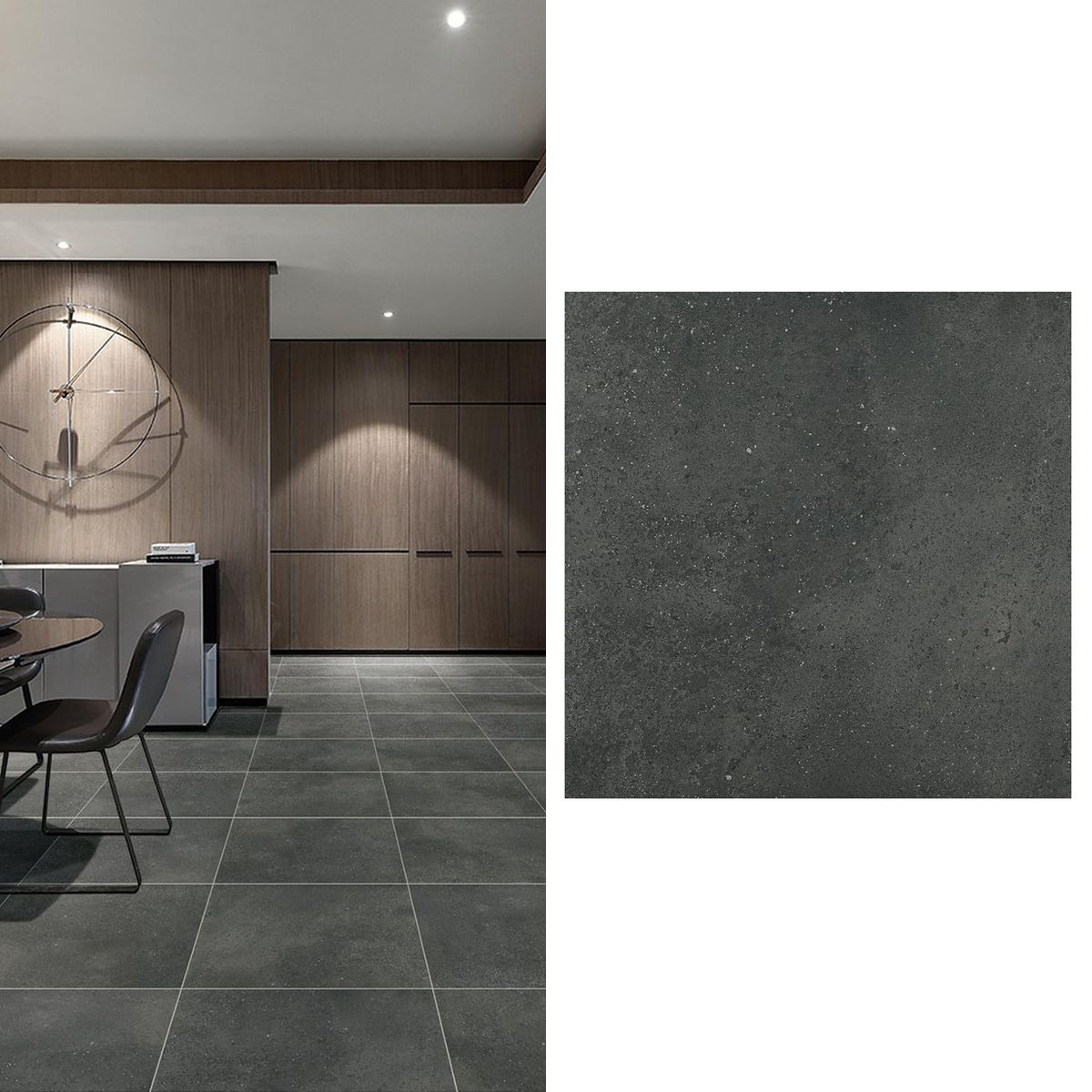 HOLZTEK - Porcelanato 60x60 cm Rust Dark Gris Oscuro 1.44 m2