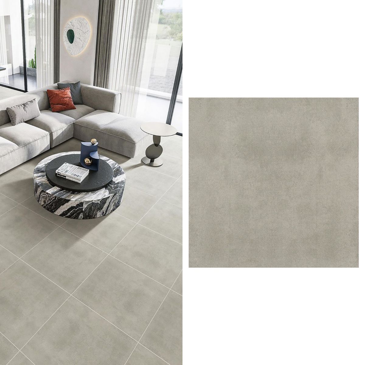 HOLZTEK - Porcelanato 60x60 cm Cement Dark Gris 1.44 m2