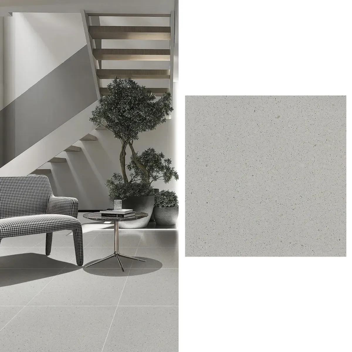 HOLZTEK - Porcelanato 60x60 cm Rust Grey Gris Claro 1.44 m2