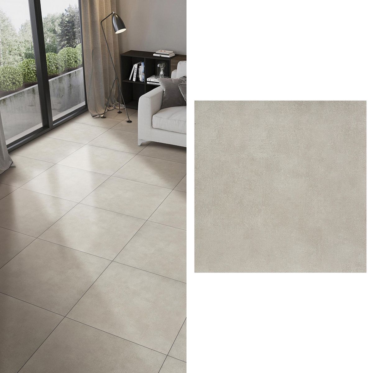 HOLZTEK - Porcelanato 60x60 cm Cement Grey Gris 1.44 m2