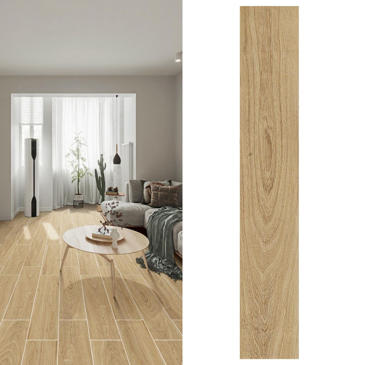 HOLZTEK - Porcelanato 20x120 cm Bergen Café 1.2 m2