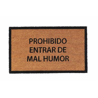 Limpiapis Prohibido Mal Humor 45x75 cm Natural
