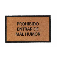 JUST HOME COLLECTION - Limpiapiés Prohibido Mal Humor 45x75 cm Natural