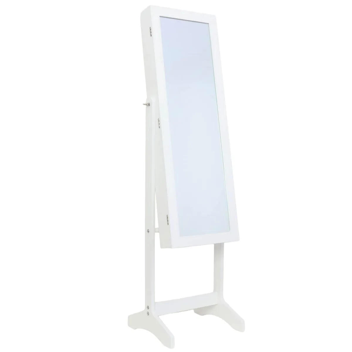 JUST HOME COLLECTION - Espejo Joyero Organizador Rectangular 150x41 cm Blanco 