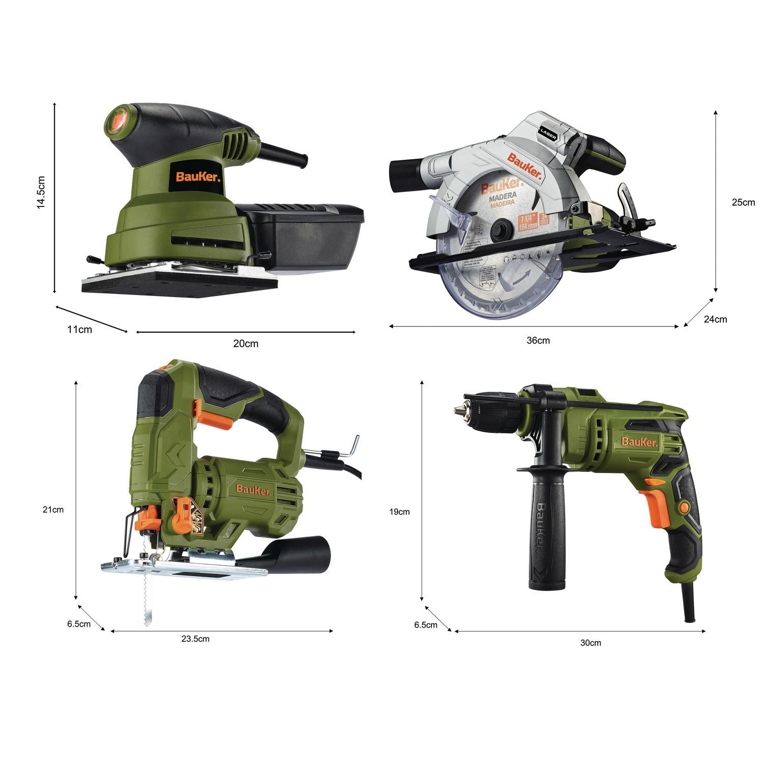 Imagen adicional del set de herramientas Bauker
