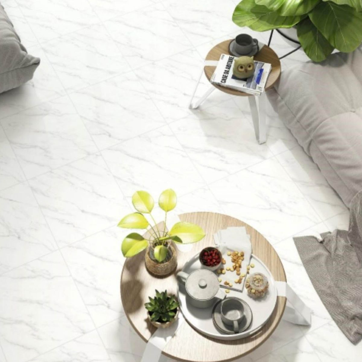 HOLZTEK - Cerámica 45x45 cm Medel Blanco 2 m2