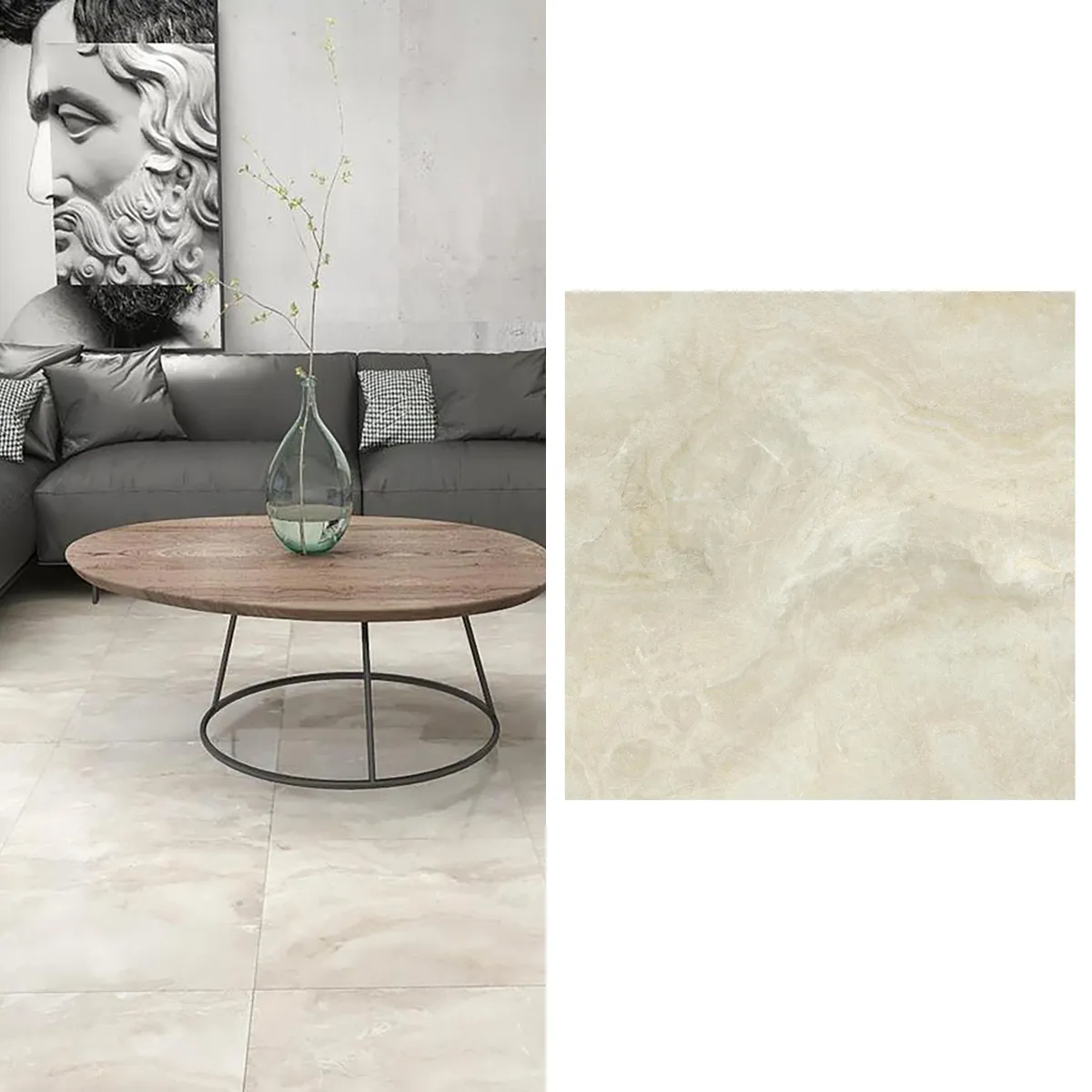 HOLZTEK - Porcelanato 60x60 cm Veta Greige Gris 1.44 m2