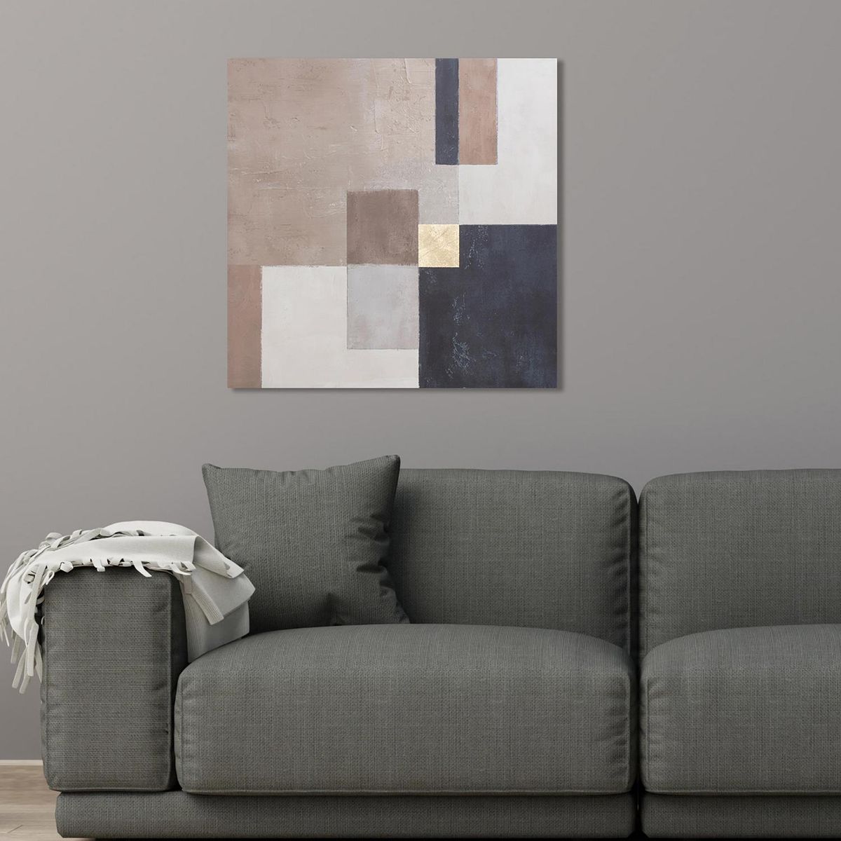 JUST HOME COLLECTION - Canvas Folia Abstract 90x90 cm