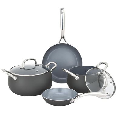 Batera de Cocina 6 Piezas Aluminio Manzana Negro